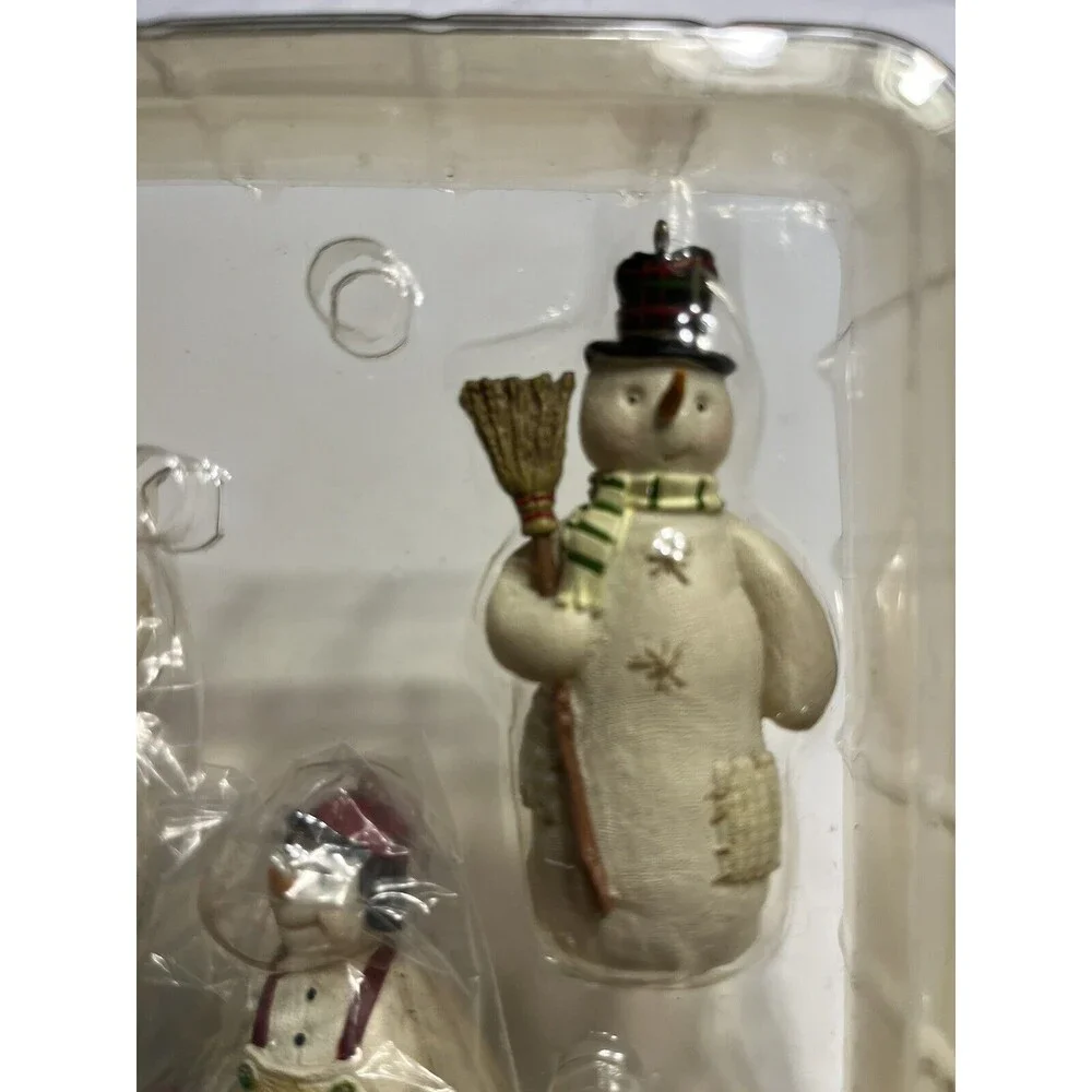 Vtg 2003 Hallmark Set of 3 Snowman Ornaments Burrton Coldwell Winfield